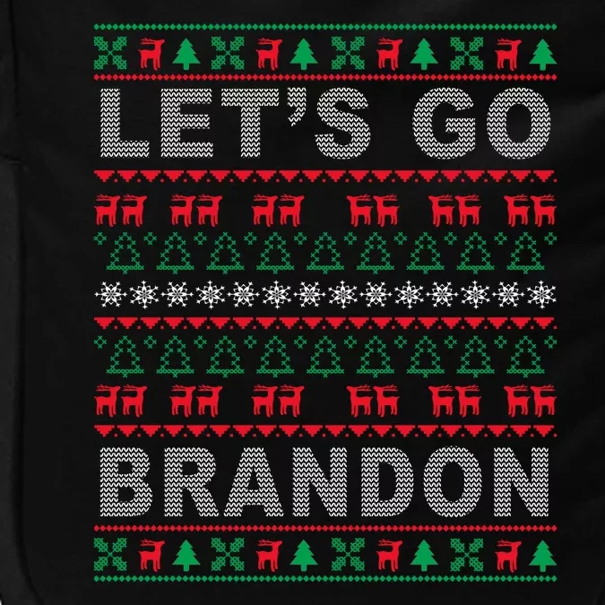 Let's Go Brandon Ugly Christmas Sweater FJB Anti Biden Impact Tech Backpack