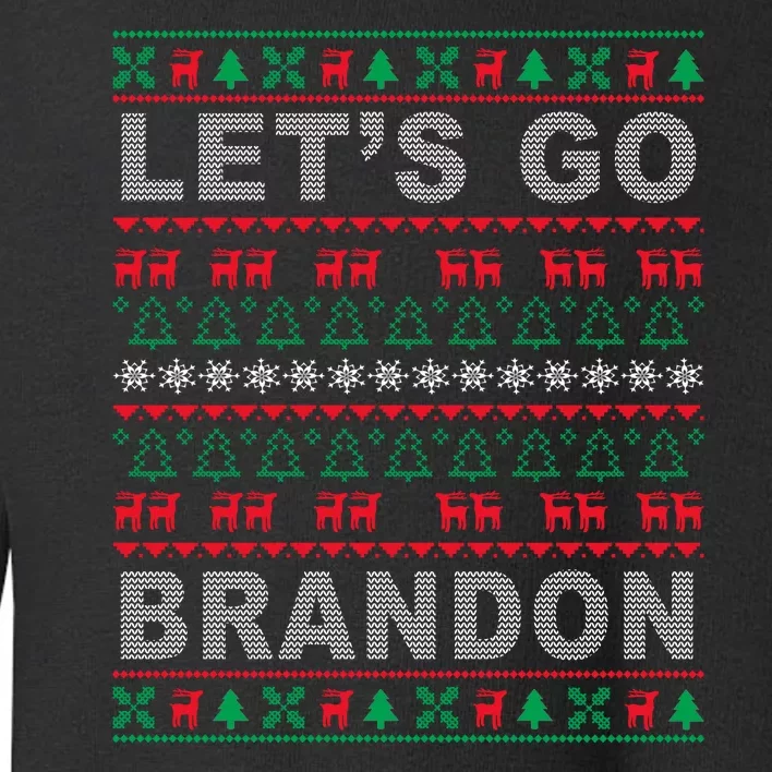 Let's Go Brandon Ugly Christmas Sweater FJB Anti Biden Toddler Sweatshirt