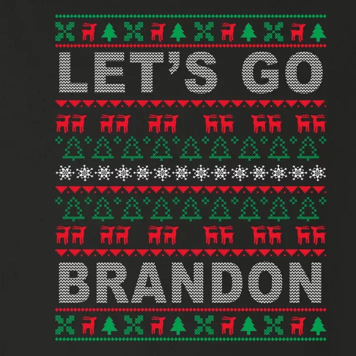 Let's Go Brandon Ugly Christmas Sweater FJB Anti Biden Toddler Long Sleeve Shirt