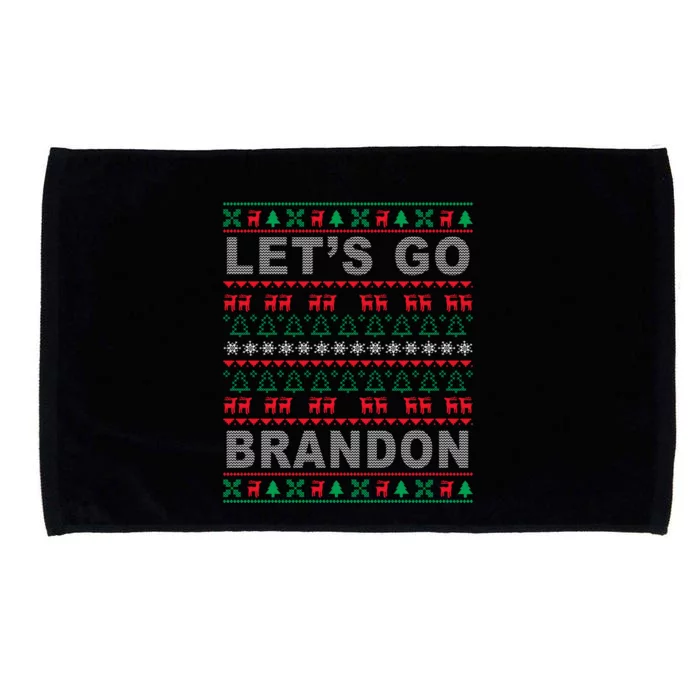 Let's Go Brandon Ugly Christmas Sweater FJB Anti Biden Microfiber Hand Towel