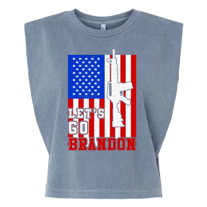 Let's Go Brandon USA Army Flag LGB FJB Garment-Dyed Women's Muscle Tee