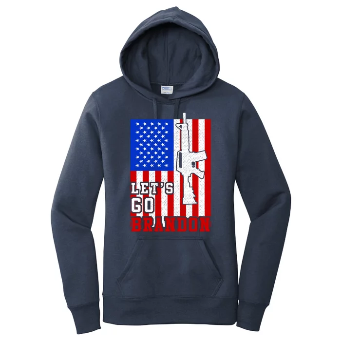 Let's Go Brandon USA Army Flag LGB FJB Women's Pullover Hoodie