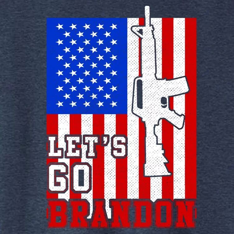 Let's Go Brandon USA Army Flag LGB FJB Women's Crop Top Tee