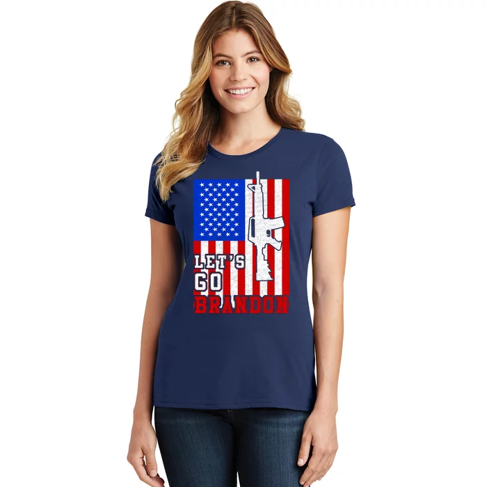 Let's Go Brandon USA Army Flag LGB FJB Women's T-Shirt