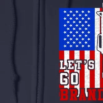 Let's Go Brandon USA Army Flag LGB FJB Full Zip Hoodie