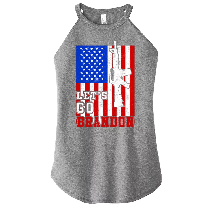 Let's Go Brandon USA Army Flag LGB FJB Women’s Perfect Tri Rocker Tank