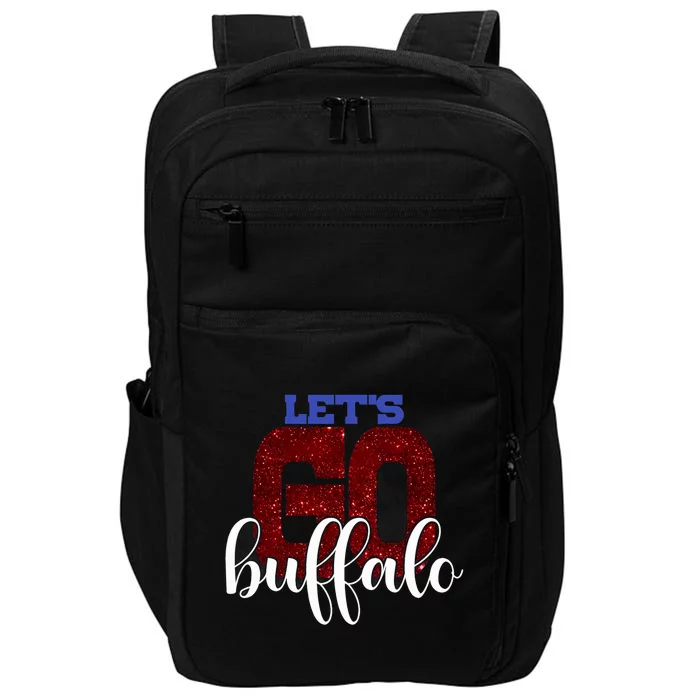 LetS Go Buffalo Ny New York Retro Sports City Fan Love Impact Tech Backpack