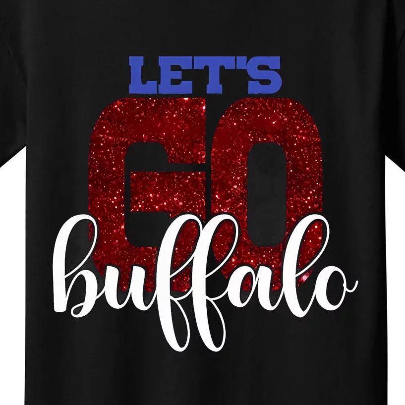 LetS Go Buffalo Ny New York Retro Sports City Fan Love Kids T-Shirt