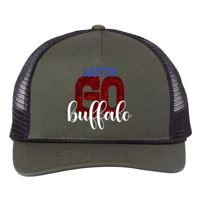 LetS Go Buffalo Ny New York Retro Sports City Fan Love Retro Rope Trucker Hat Cap