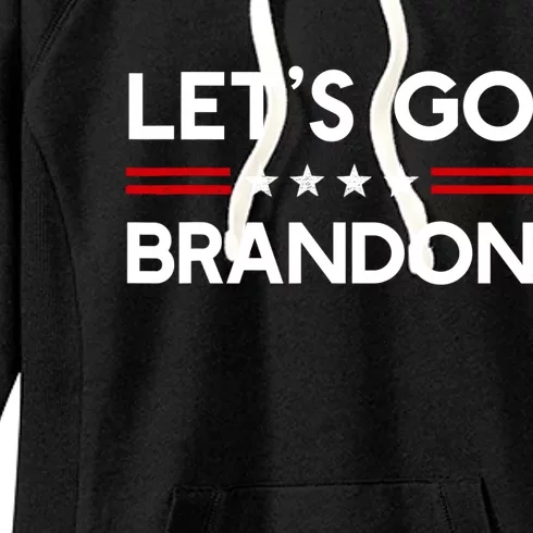 Let’S Go Brandon Conservative Us Flag Gift Women's Fleece Hoodie