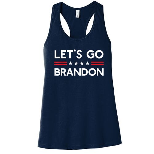 Let’s Go Brandon Conservative US Flag Gift Women's Racerback Tank
