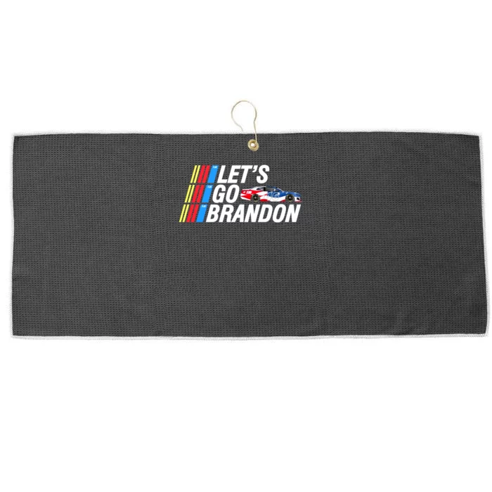 Let's Go Brandon Auto Racing Large Microfiber Waffle Golf Towel