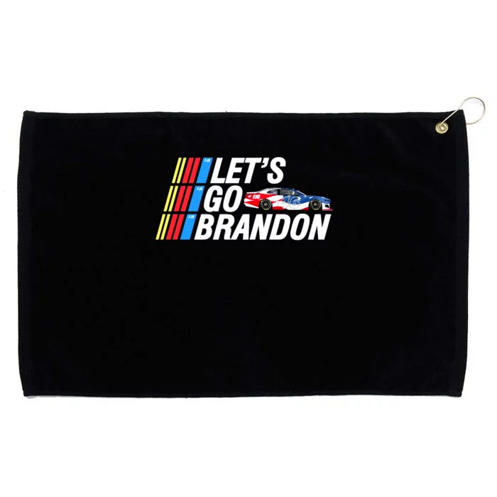 Let's Go Brandon Auto Racing Grommeted Golf Towel