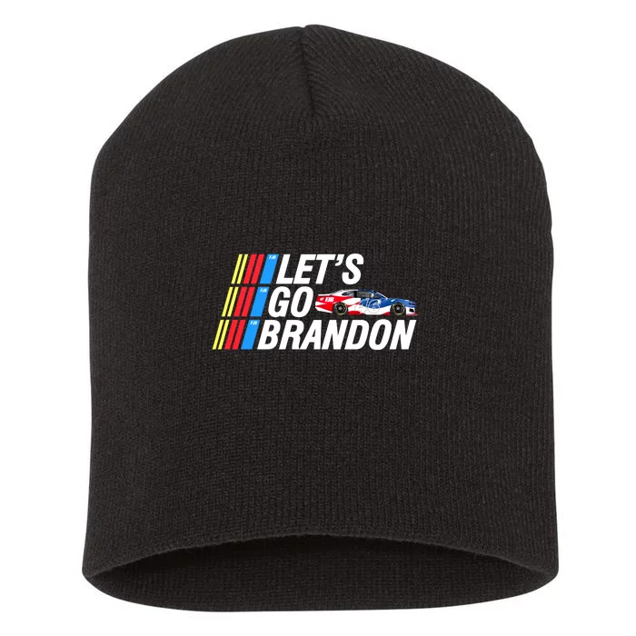 Let's Go Brandon Auto Racing Short Acrylic Beanie