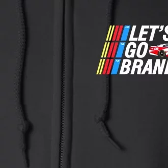 Let's Go Brandon Auto Racing Full Zip Hoodie