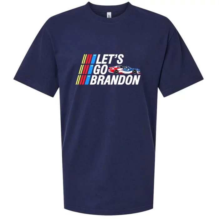 Let's Go Brandon Auto Racing Sueded Cloud Jersey T-Shirt