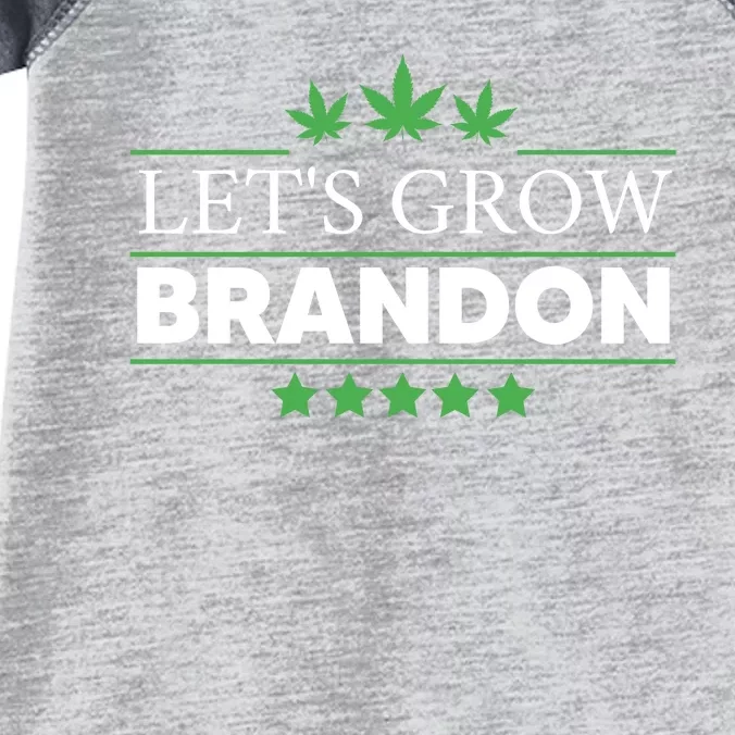 Lets Grow Brandon Marijuana Cannabis Funny Dank Brandon Infant Baby Jersey Bodysuit