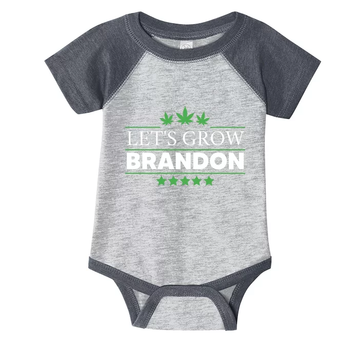 Lets Grow Brandon Marijuana Cannabis Funny Dank Brandon Infant Baby Jersey Bodysuit