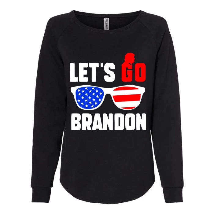 Let's Go Brandon USA Sunglasses Trump Flag LGB FJB Womens California Wash Sweatshirt