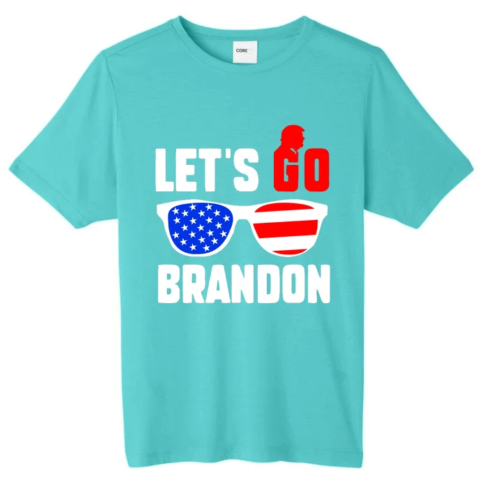 Let's Go Brandon USA Sunglasses Trump Flag LGB FJB ChromaSoft Performance T-Shirt