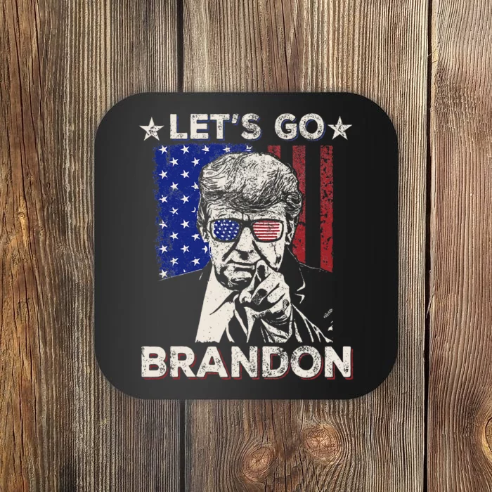 LetS Go Brandon Pro Trump 2024 Flag Anti Joe Biden Coaster