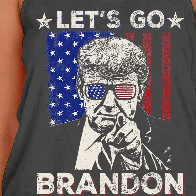 LetS Go Brandon Pro Trump 2024 Flag Anti Joe Biden Women's Knotted Racerback Tank