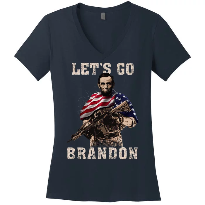 LET'S GO BRANDON Women's V-Neck T-Shirt