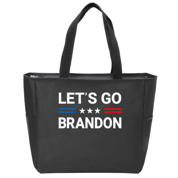 LetS Go Brandon Us Flag Zip Tote Bag