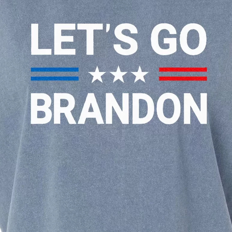 LetS Go Brandon Us Flag Garment-Dyed Women's Muscle Tee