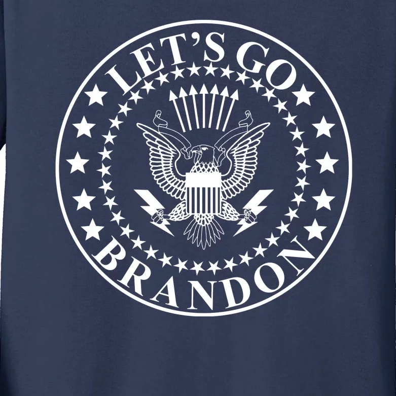 Let's Go Brandon American Seal Kids Long Sleeve Shirt