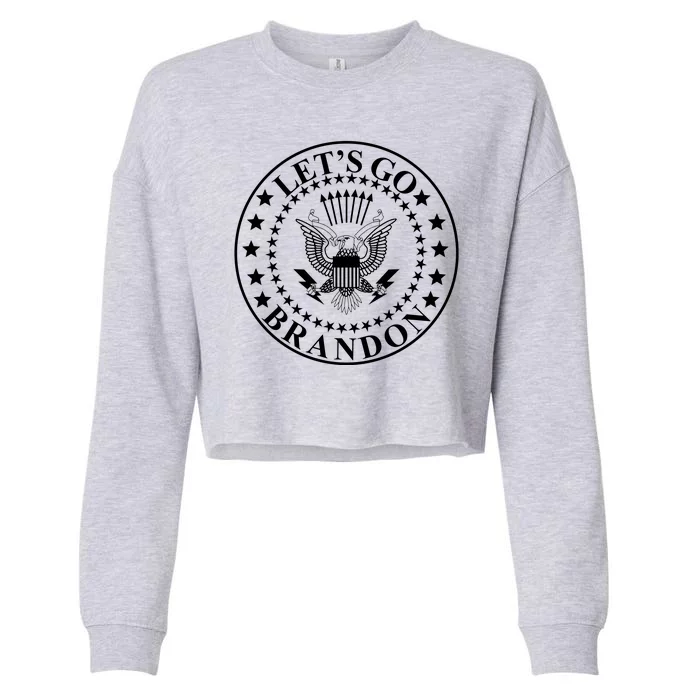 Let's Go Brandon American Seal Cropped Pullover Crew