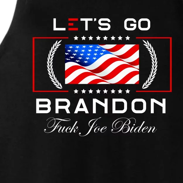 Lets Go Brandon F Joe Biden USA Flag LGBFJB LGB FJB Ladies Tri-Blend Wicking Tank