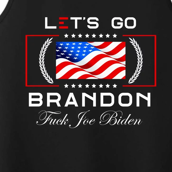 Lets Go Brandon F Joe Biden USA Flag LGBFJB LGB FJB Performance Tank