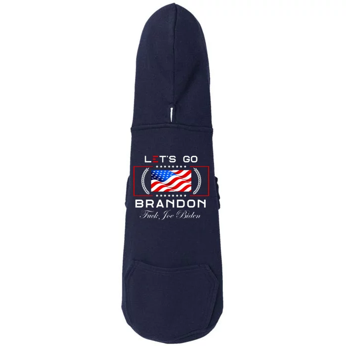 Lets Go Brandon F Joe Biden USA Flag LGBFJB LGB FJB Doggie 3-End Fleece Hoodie