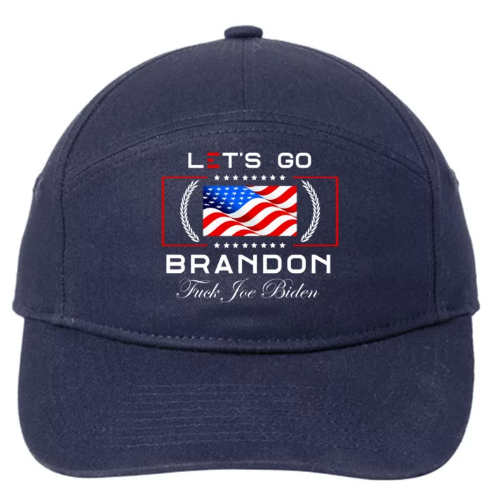 Lets Go Brandon F Joe Biden USA Flag LGBFJB LGB FJB 7-Panel Snapback Hat