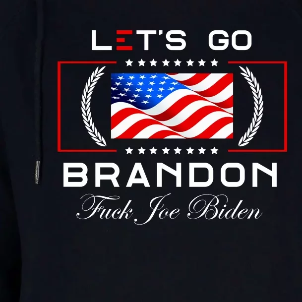 Lets Go Brandon F Joe Biden USA Flag LGBFJB LGB FJB Womens Funnel Neck Pullover Hood