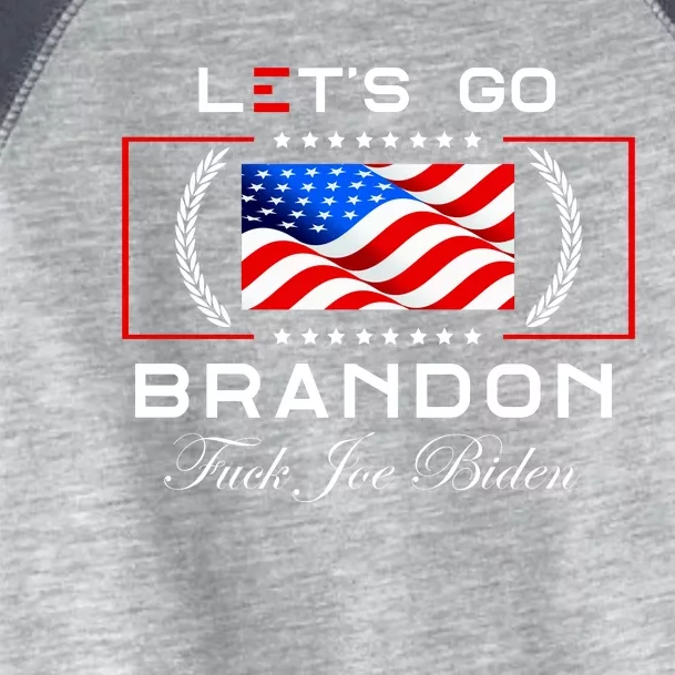 Lets Go Brandon F Joe Biden USA Flag LGBFJB LGB FJB Toddler Fine Jersey T-Shirt