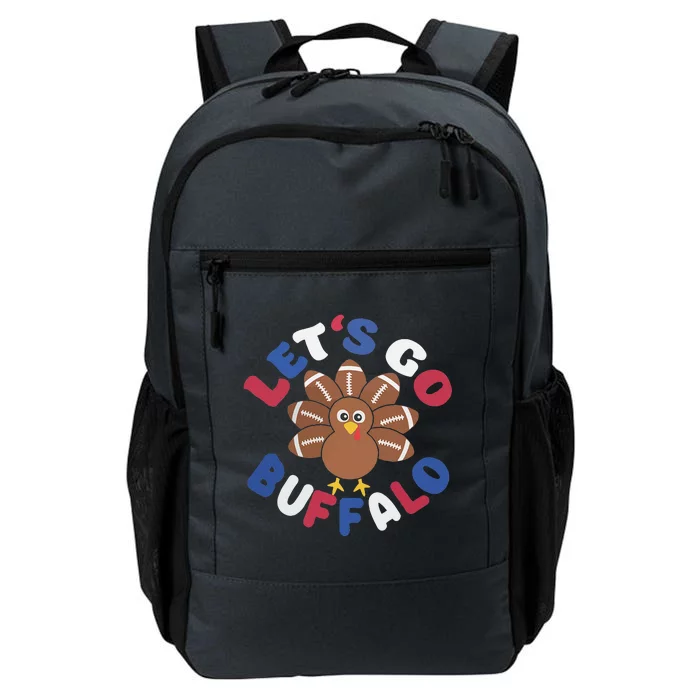 Lets Go Buffalo Turkey Football Thanksgiving Funny Funny Daily Commute Backpack