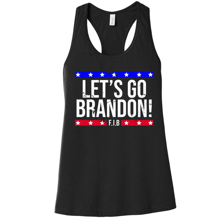 Let's Go Brandon! F.J.B F Biden FJB Women's Racerback Tank