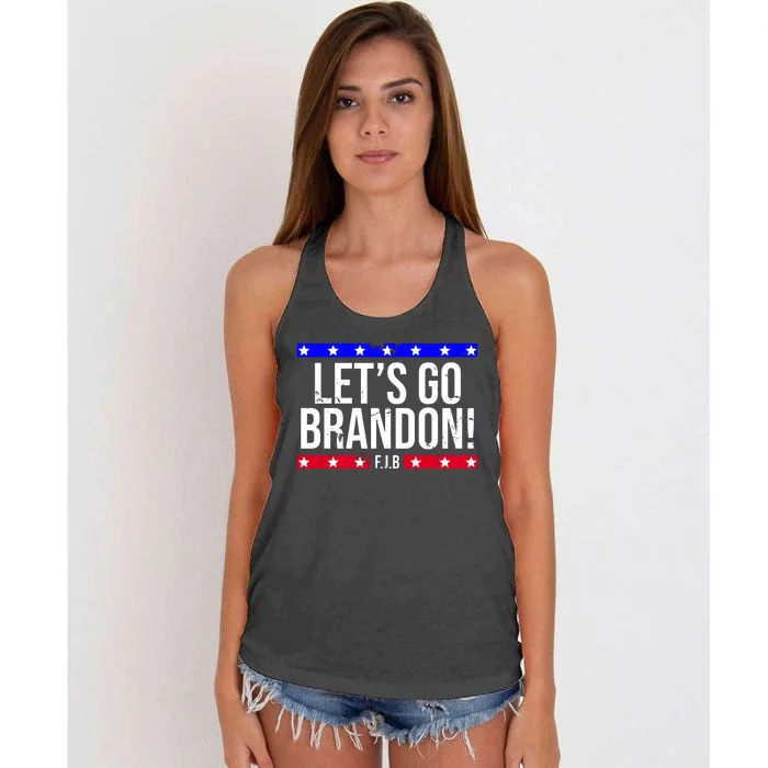 Let's Go Brandon! F.J.B F Biden FJB Women's Knotted Racerback Tank