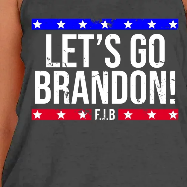 Let's Go Brandon! F.J.B F Biden FJB Women's Knotted Racerback Tank