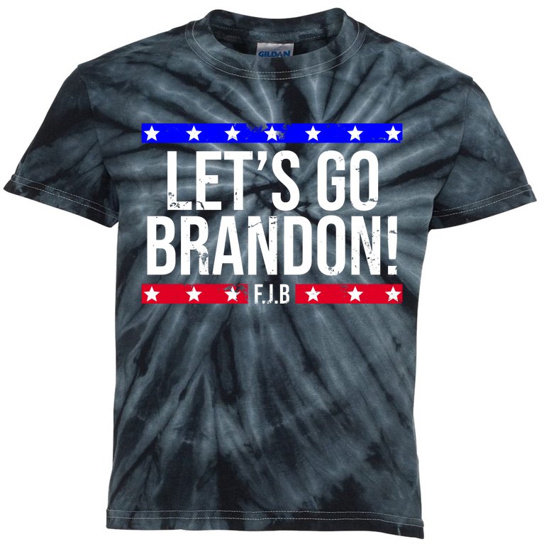 Let's Go Brandon! F.J.B F Biden FJB Kids Tie-Dye T-Shirt