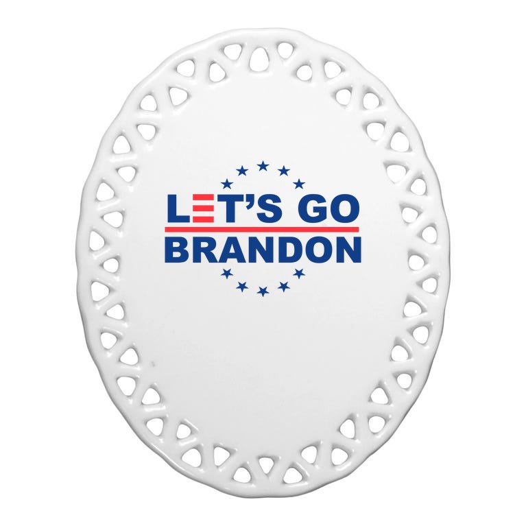 Let's Go Brandon Oval Ornament