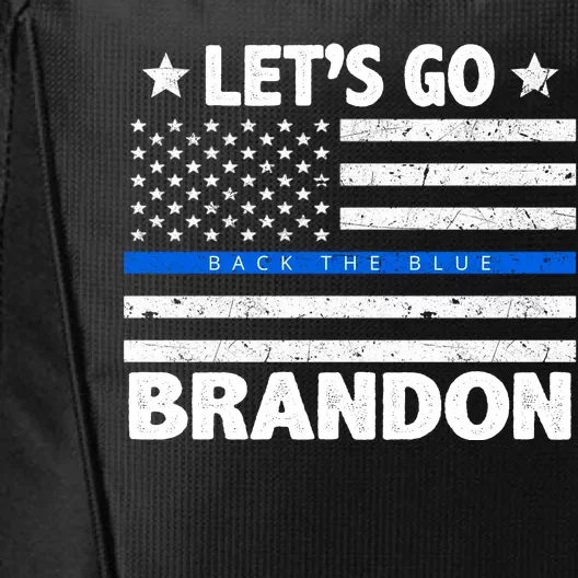 Let's Go Brandon Blue Thin Line Back The Blue FJB Chant City Backpack