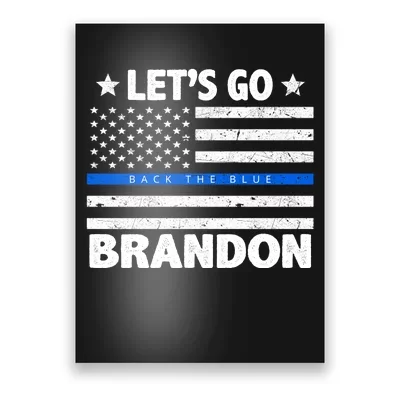 FJB Let's Go Brandon FJB Flag Image Apparel Poster