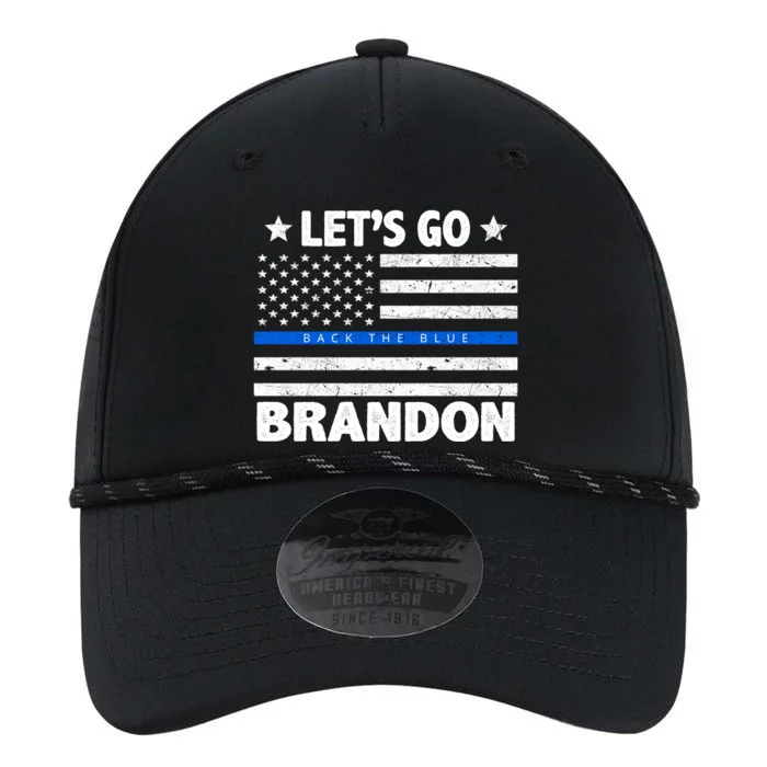 Let's Go Brandon Blue Thin Line Back The Blue FJB Chant Performance The Dyno Cap