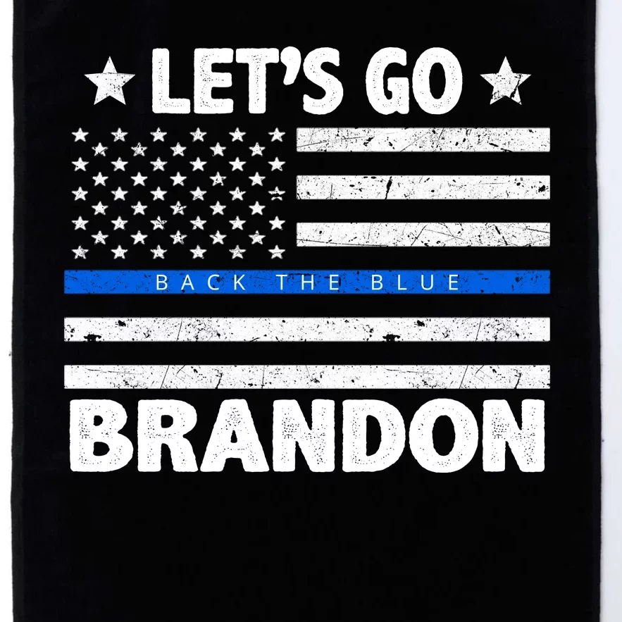 Let's Go Brandon Blue Thin Line Back The Blue FJB Chant Platinum Collection Golf Towel