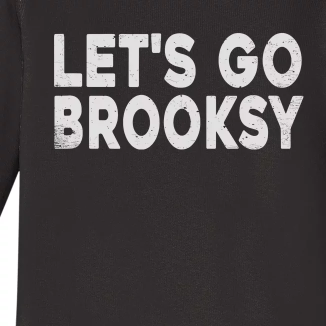 Lets Go Brooksy Baby Long Sleeve Bodysuit