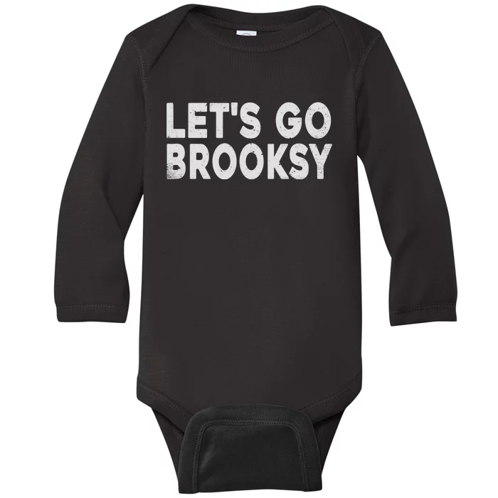 Lets Go Brooksy Baby Long Sleeve Bodysuit