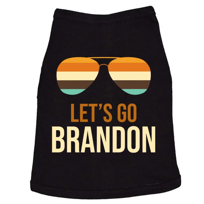 Let's Go Brandon F Joe Biden Cool Shades Retro Doggie Tank